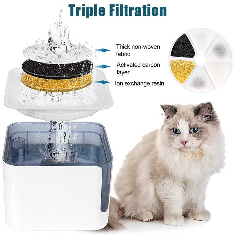 ABS Safety Material 3L Pet Bowls Easy Clean Double Water Outlet Pet Water Fountain ABS Safety Material 3L Pet Bowls Easy Clean Double Water Outlet Pet Water Fountain