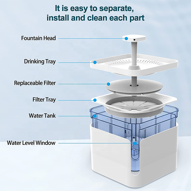 3L Automatic Pet Cat Dog Feeder Drinking Fountain 3L Automatic Pet Cat Dog Feeder Drinking Fountain