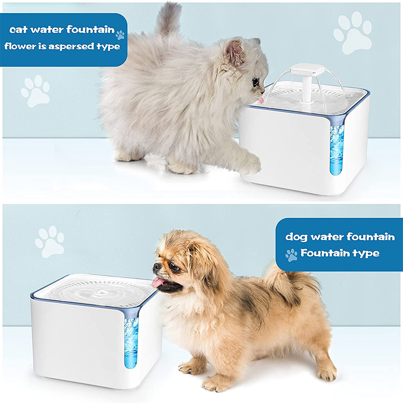 ABS Safety Material 3L Pet Bowls Easy Clean Double Water Outlet Pet Water Fountain ABS Safety Material 3L Pet Bowls Easy Clean Double Water Outlet Pet Water Fountain