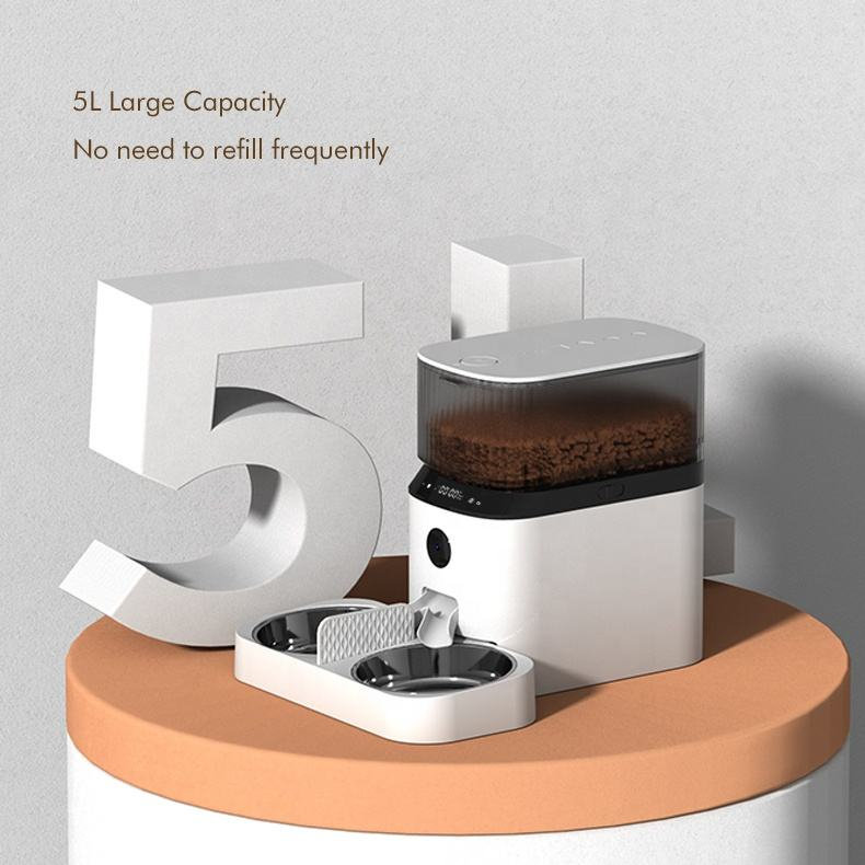 Full HD 1080P Video Voice Interaction Automatic Pet Feeder Double Food Bowls Cat Feeder Full HD 1080P Video Voice Interaction Automatic Pet Feeder Double Food Bowls Cat Feeder