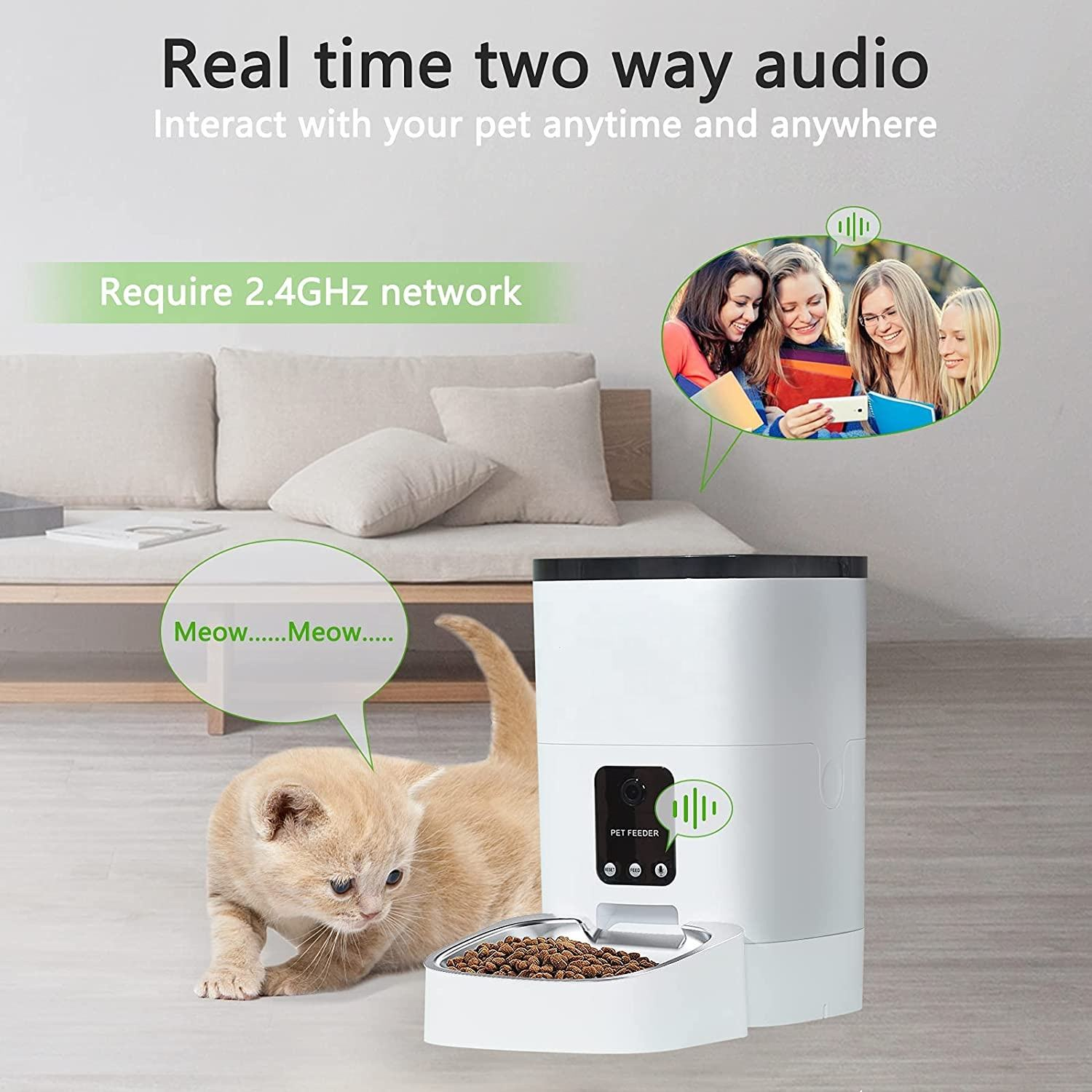 Timer HD 1080P Camera Night Vision WiFi Enabled App Pet Feeder Wifi Camera Pet Feeder Timer HD 1080P Camera Night Vision WiFi Enabled App Pet Feeder Wifi Camera Pet Feeder