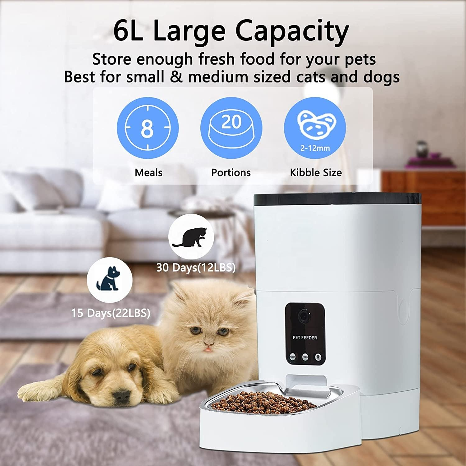 Timer HD 1080P Camera Night Vision WiFi Enabled App Pet Feeder Wifi Camera Pet Feeder Timer HD 1080P Camera Night Vision WiFi Enabled App Pet Feeder Wifi Camera Pet Feeder